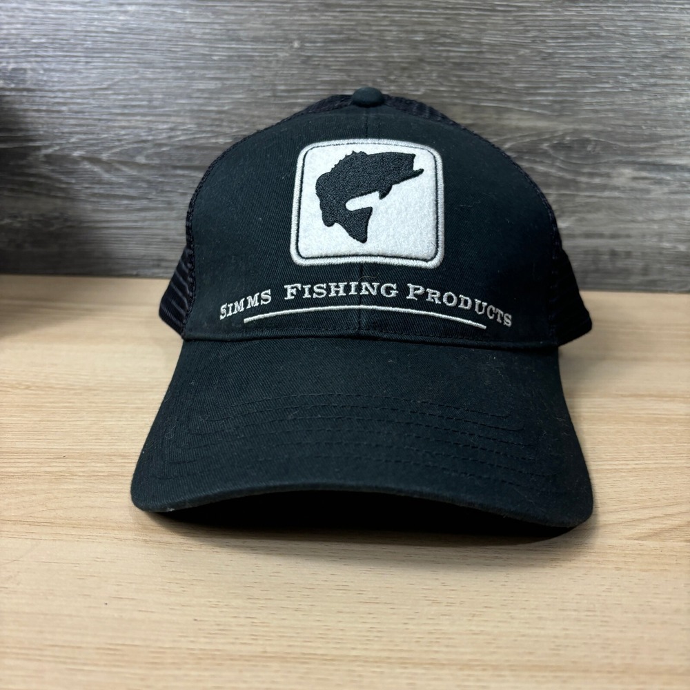Simms Hat‎ Cap Snapback Black Fishing Products Bozeman Montana Outdoors
